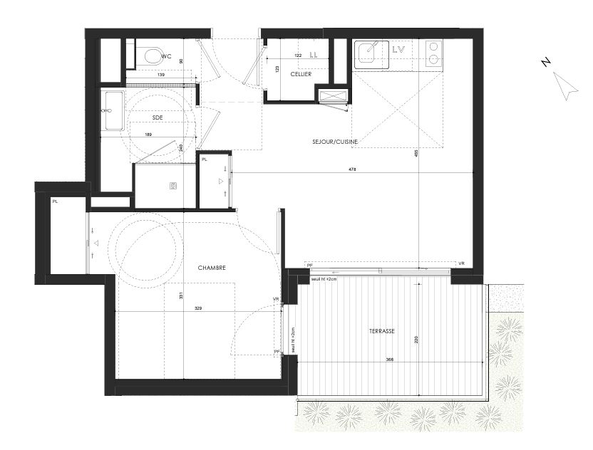 Appartement 2 pièces - 40m² - ST MALO