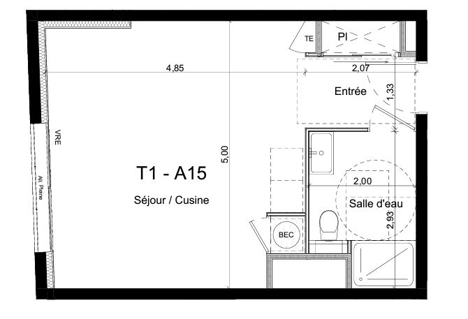 Appartement 1 pièce - 31m² - RENNES