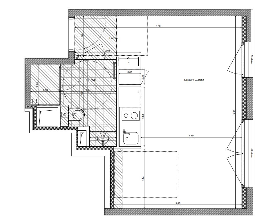 Appartement 1 pièce - 28m² - RENNES