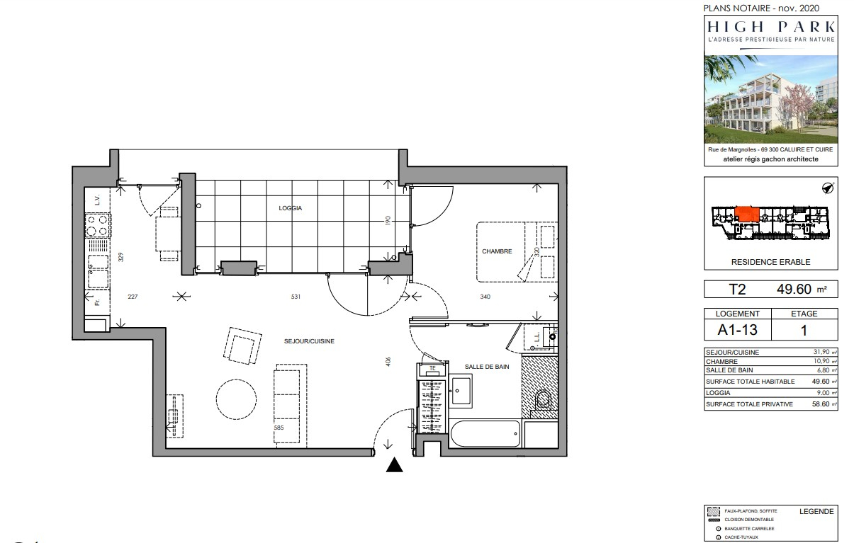Appartement 2 pièces - 49m²