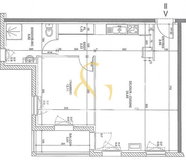 Appartement 2 pièces - 54m² - THIONVILLE