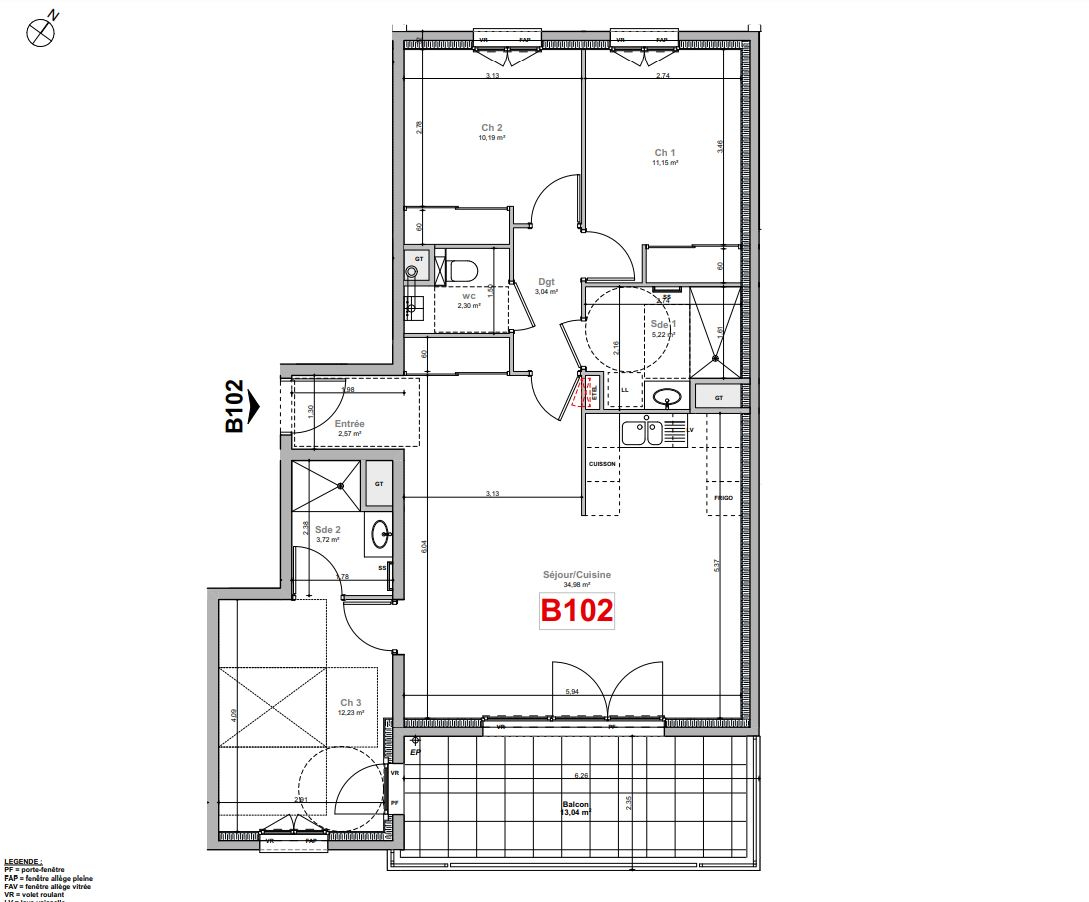 Appartement 4 pièces - 85m²