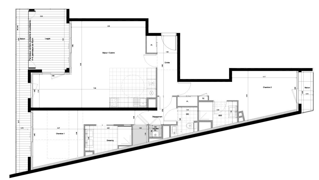 Appartement 3 pièces - 84m² - RENNES