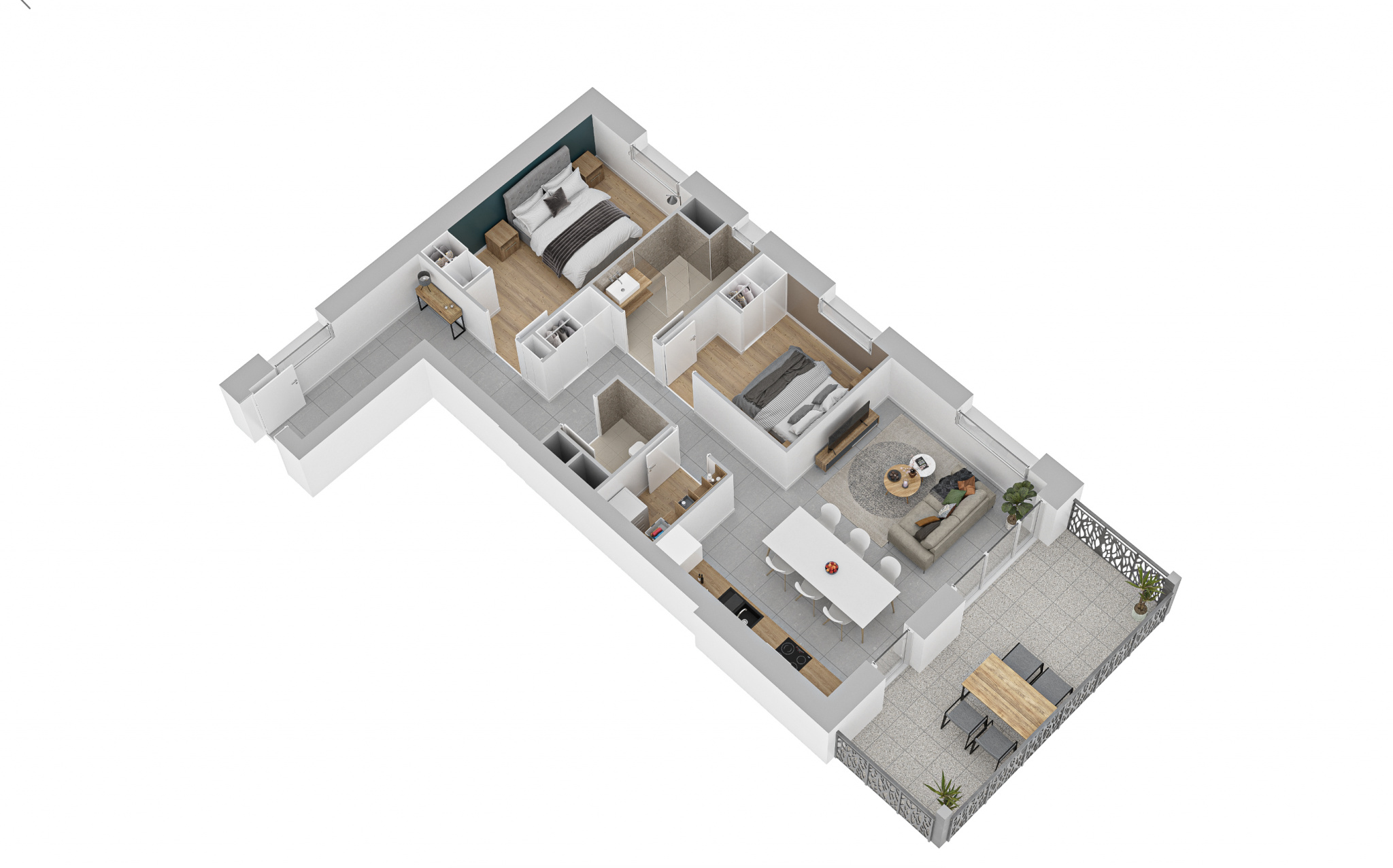 Appartement 3 pièces - 72m² - AVANNE AVENEY