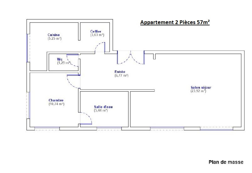 Appartement 2 pièces - 57m² - ISSY LES MOULINEAUX