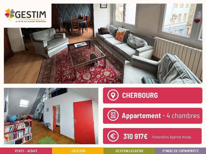 Appartement 6 pièces - 161m² - CHERBOURG-EN-COTENTIN