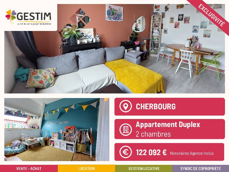 Appartement 4 pièces - 67m² - CHERBOURG-EN-COTENTIN