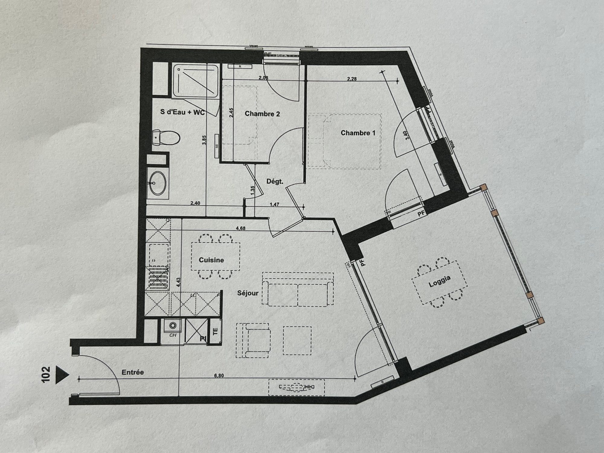 Appartement 3 pièces - 52m² - ANDERNOS LES BAINS