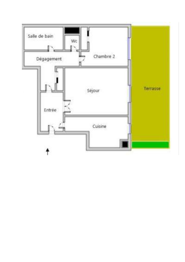 Appartement 2 pièces - 57m²