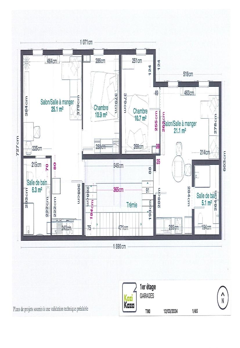 Appartement 2 pièces - 42m² - ST MAXIMIN LA STE BAUME