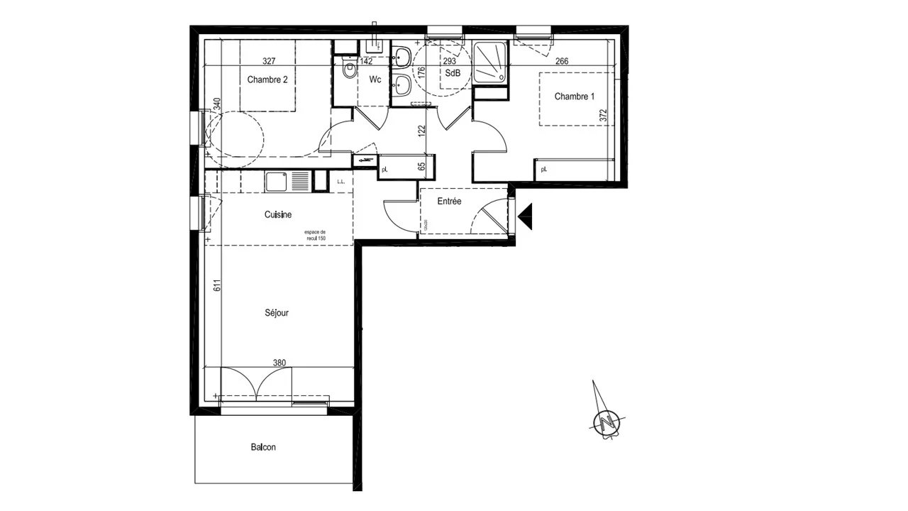Appartement 3 pièces - 64m² - PLOEREN