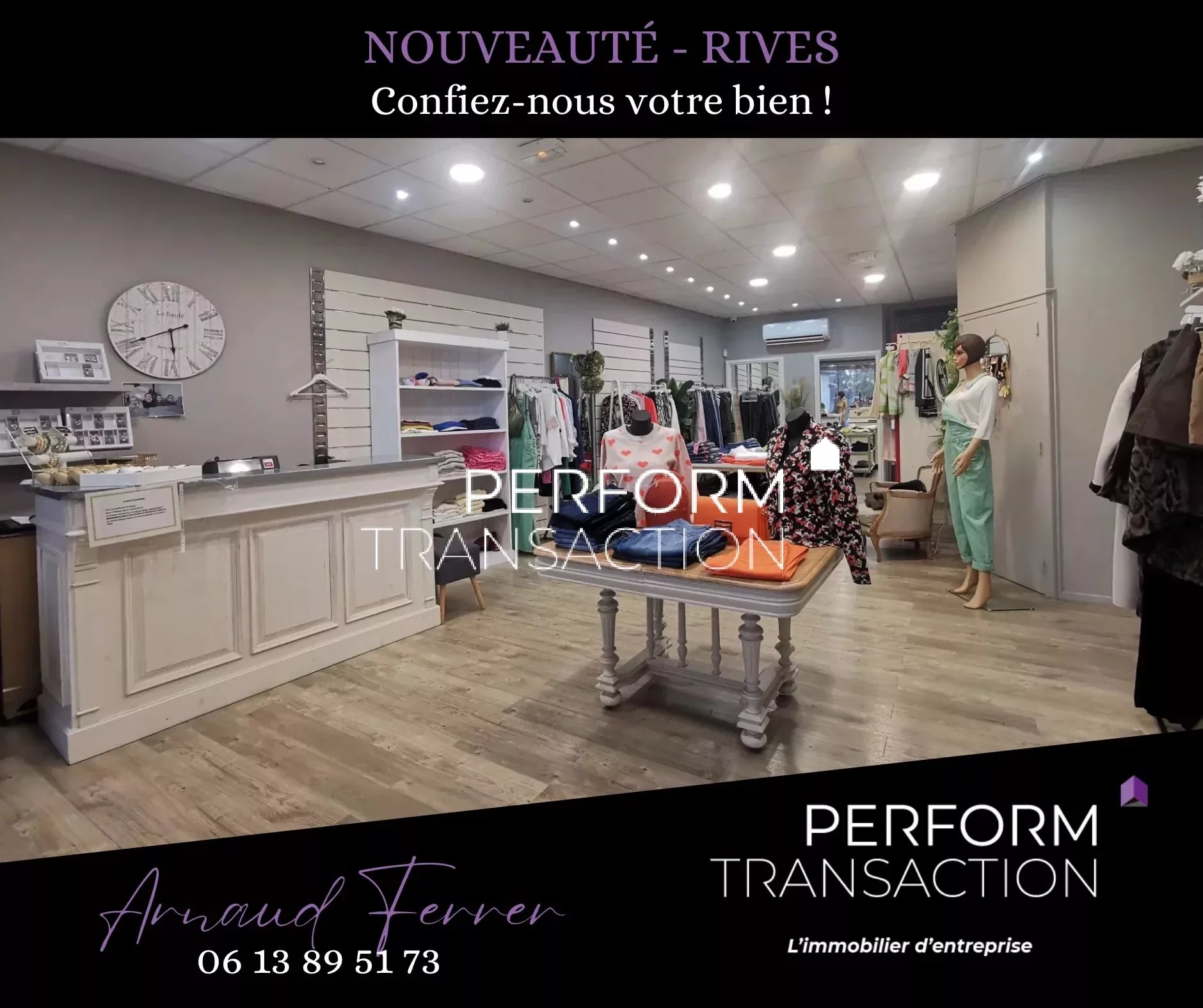 Local commercial  - 123m² - RIVES