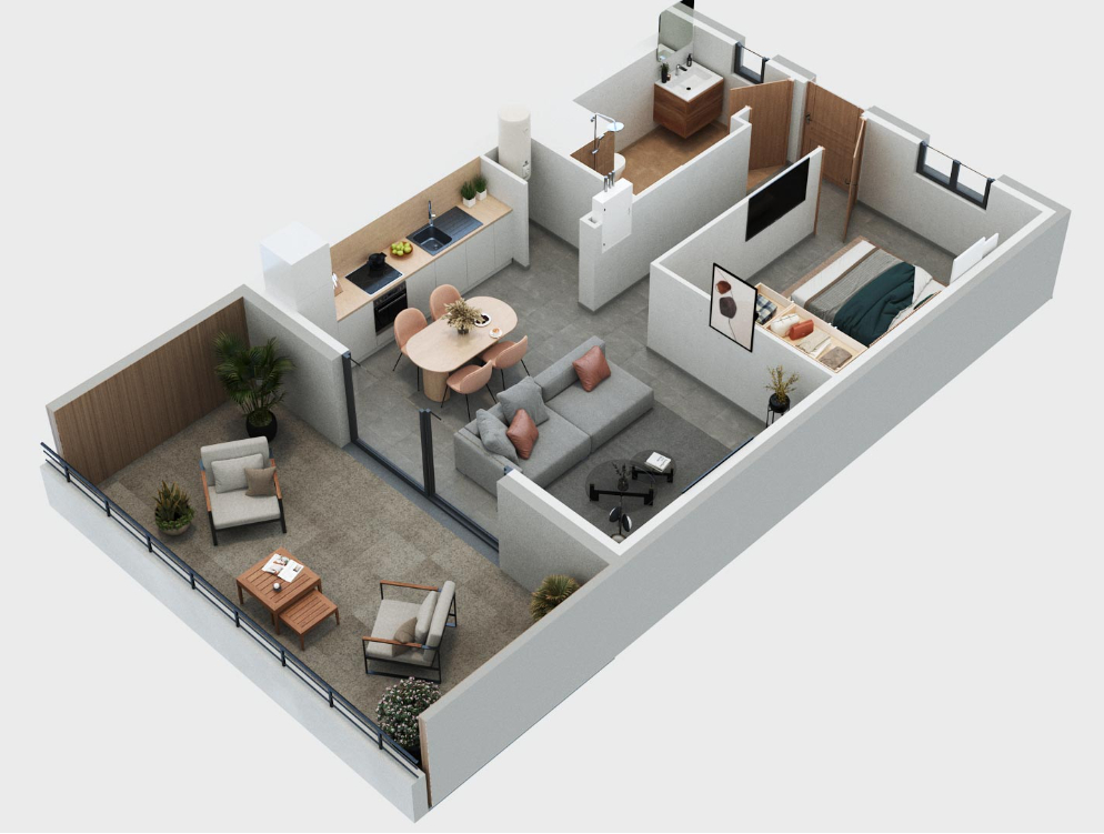 Appartement 2 pièces - 44m²