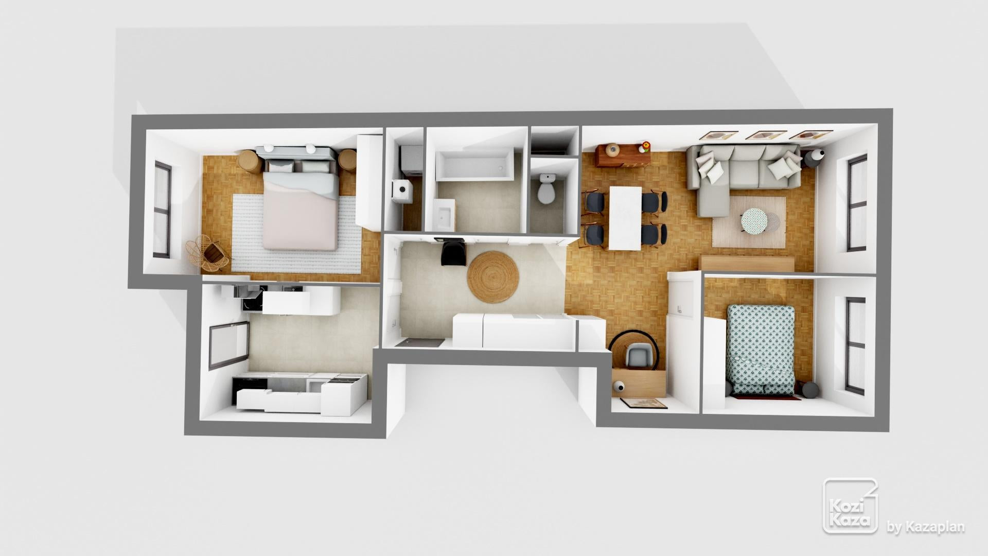 Appartement 3 pièces - 69m² - BORDEAUX