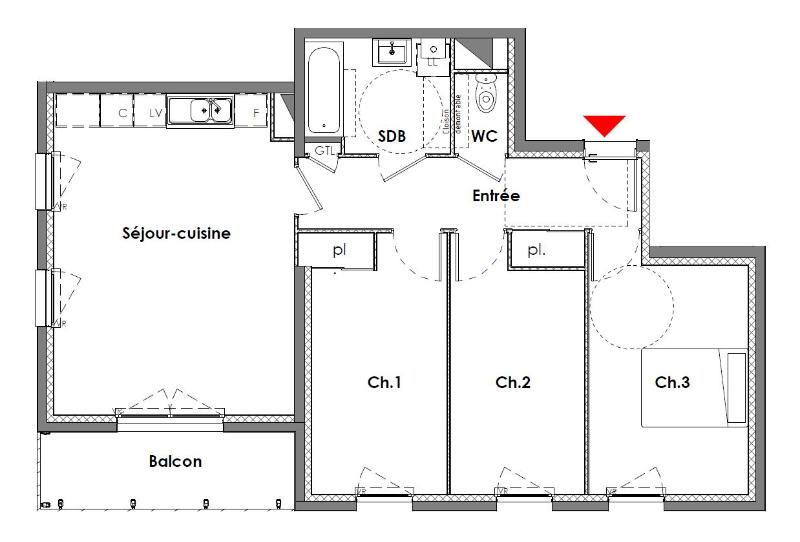 Appartement 4 pièces - 73m² - LE HAVRE