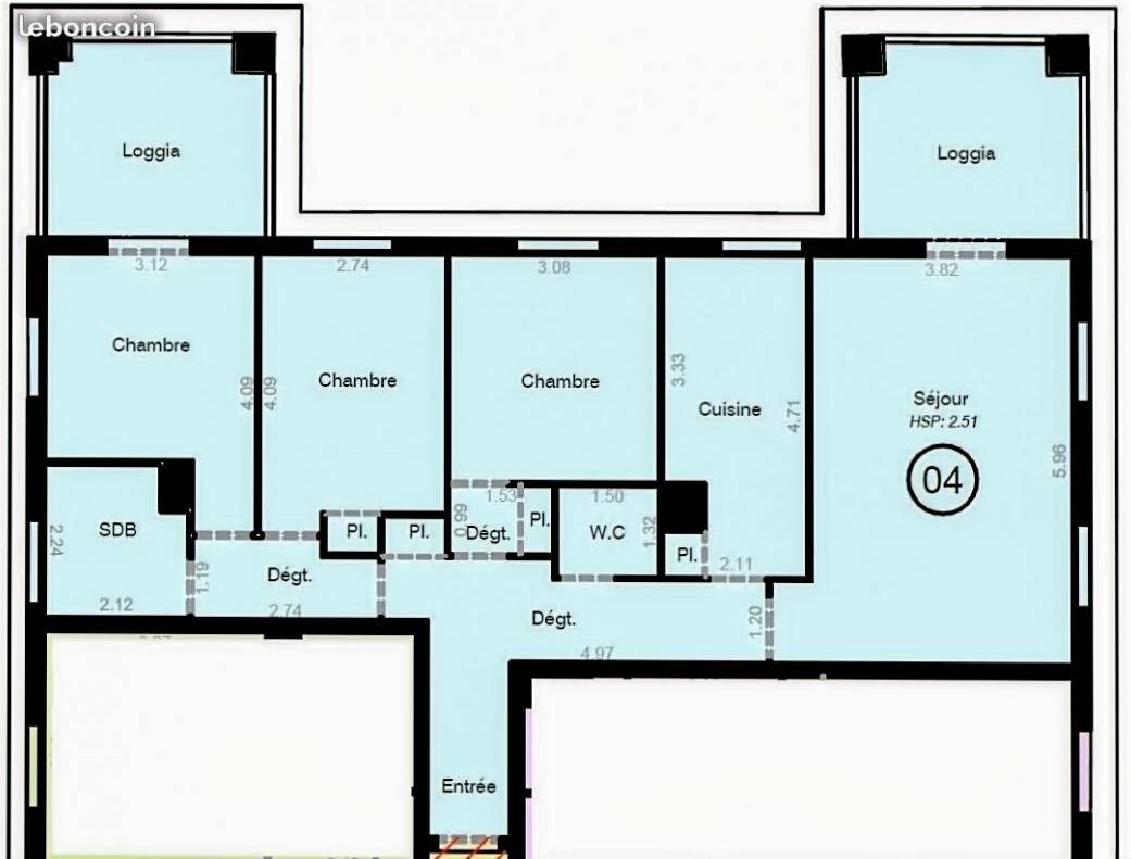 Appartement 4 pièces - 87m² - BUSSY ST GEORGES