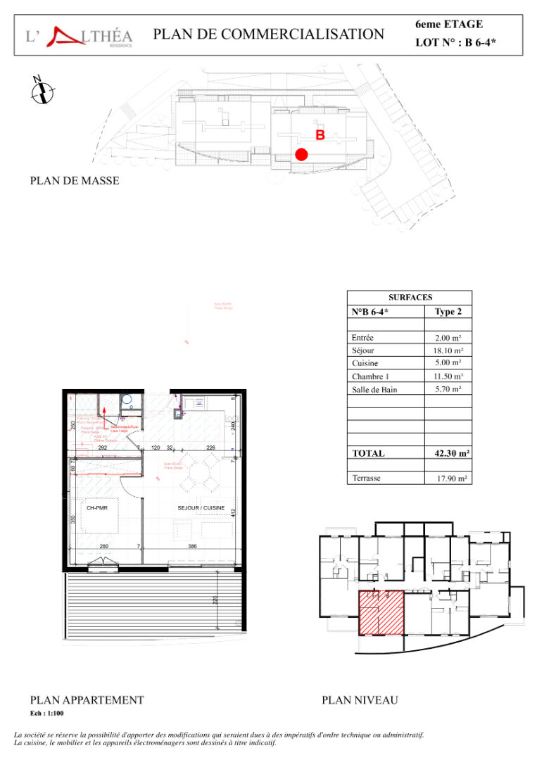 Appartement 2 pièces - 42m²