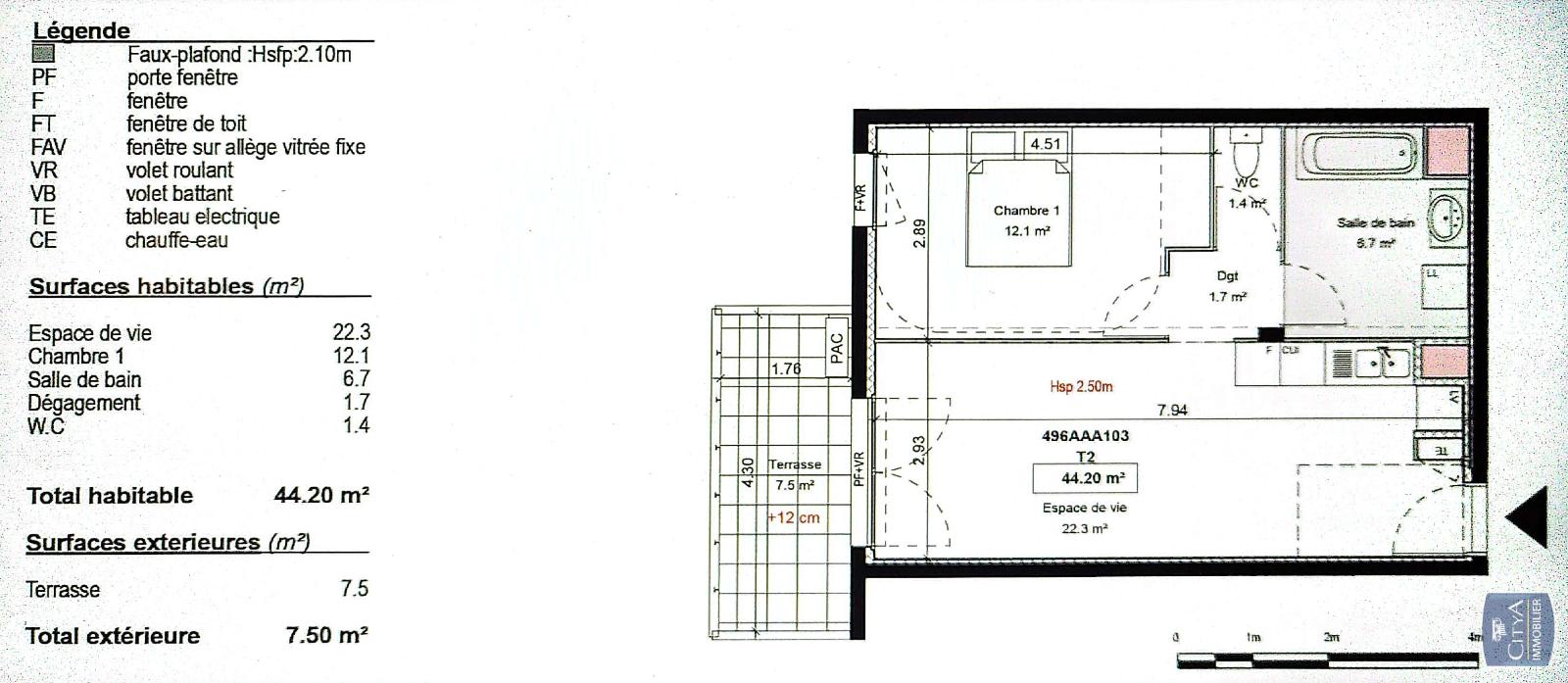 Appartement 2 pièces - 44m² - CARPENTRAS