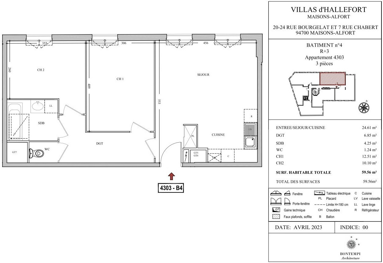 Appartement 3 pièces - 60m² - MAISONS ALFORT
