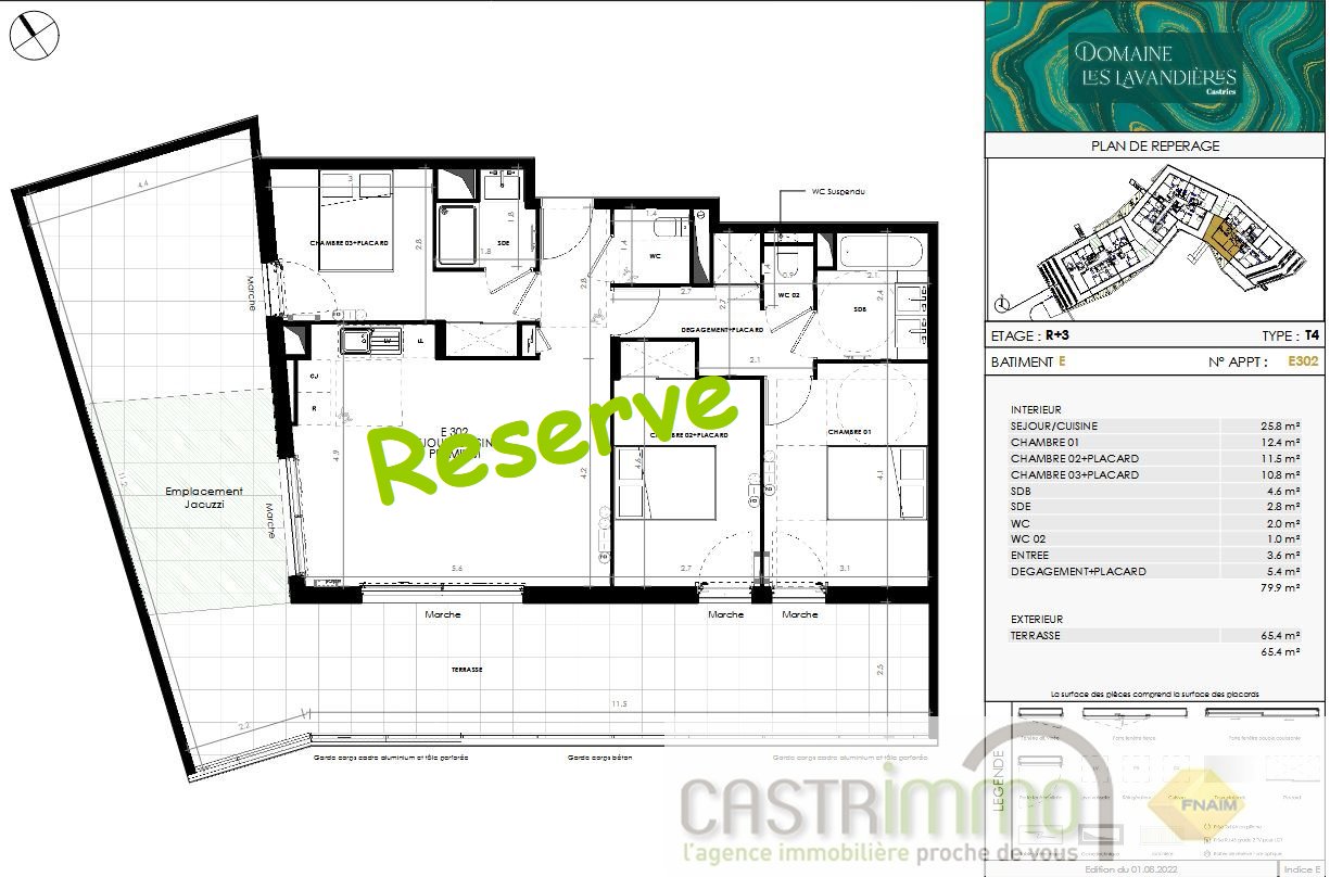 Appartement 4 pièces - 80m² - CASTRIES
