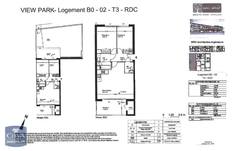 Appartement 3 pièces - 67m² - BLAGNAC
