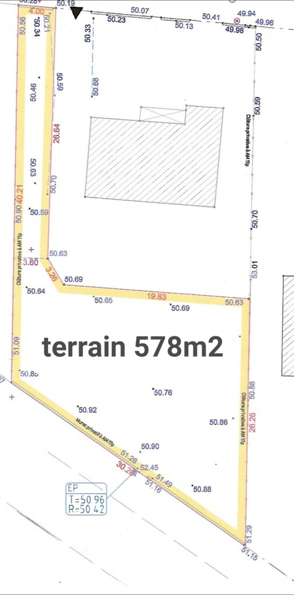 Terrain  - 578m² - DAMGAN