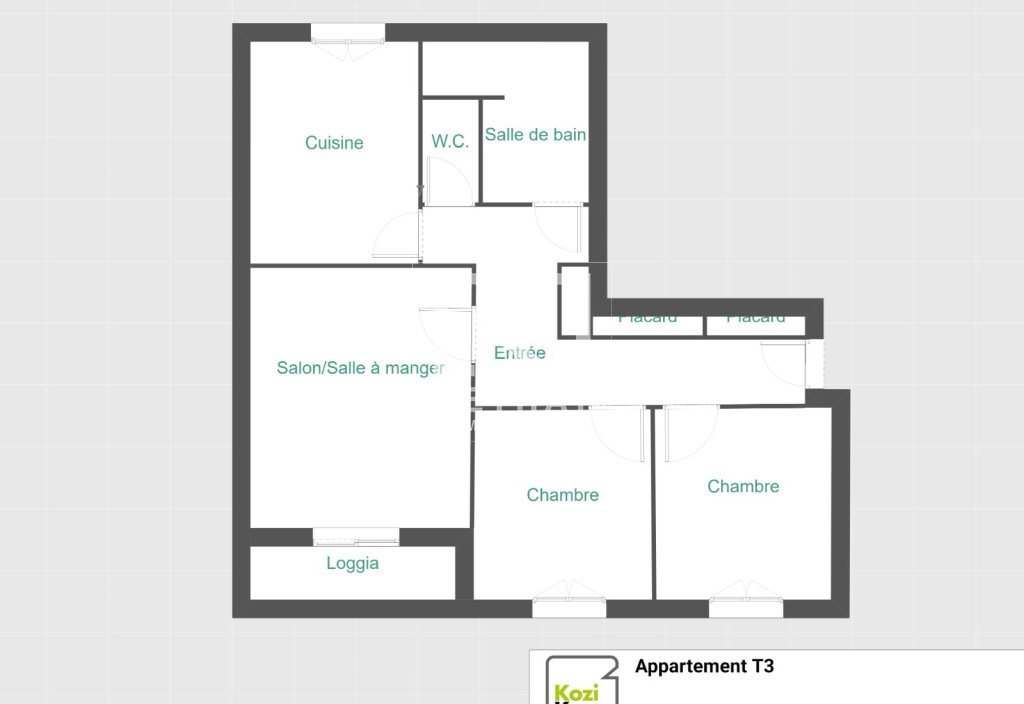 Appartement 3 pièces - 61m² - DIGOIN