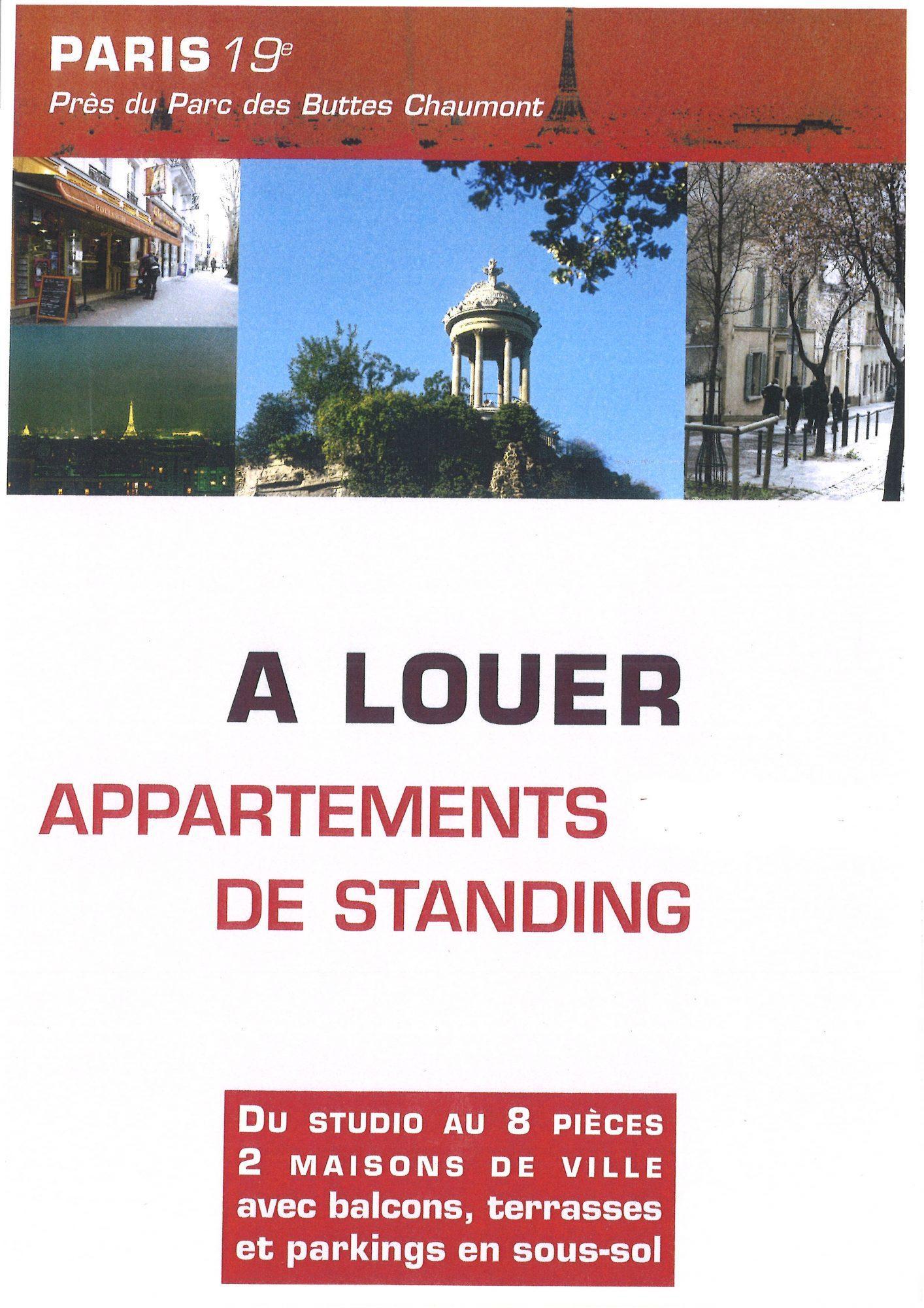 Appartement 3 pièces - 67m² - PARIS  - 19ème
