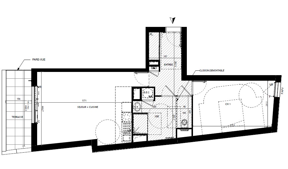 Appartement 2 pièces - 56m² - NANTES