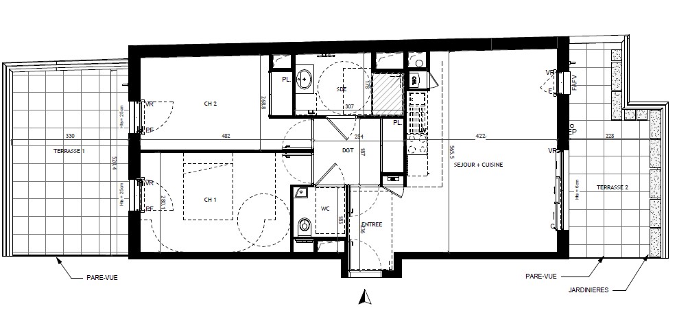 Appartement 3 pièces - 63m² - NANTES