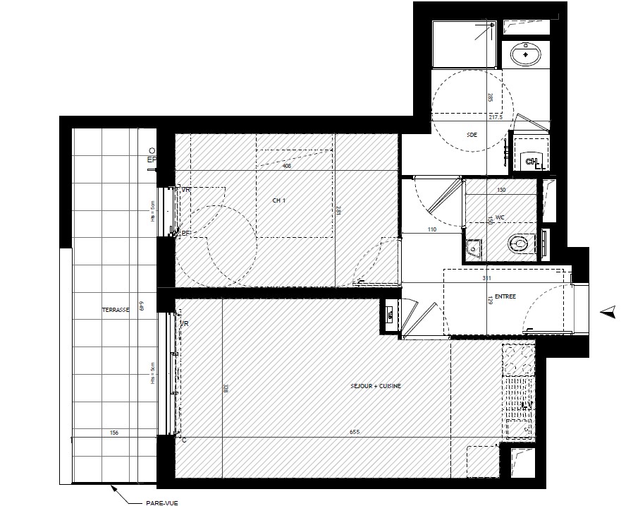 Appartement 2 pièces - 43m² - NANTES