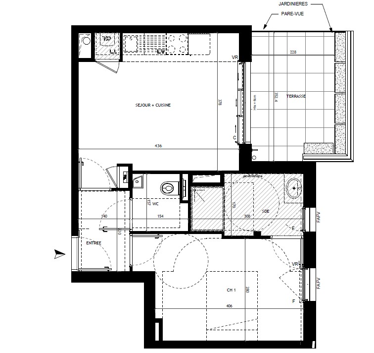 Appartement 2 pièces - 38m² - NANTES