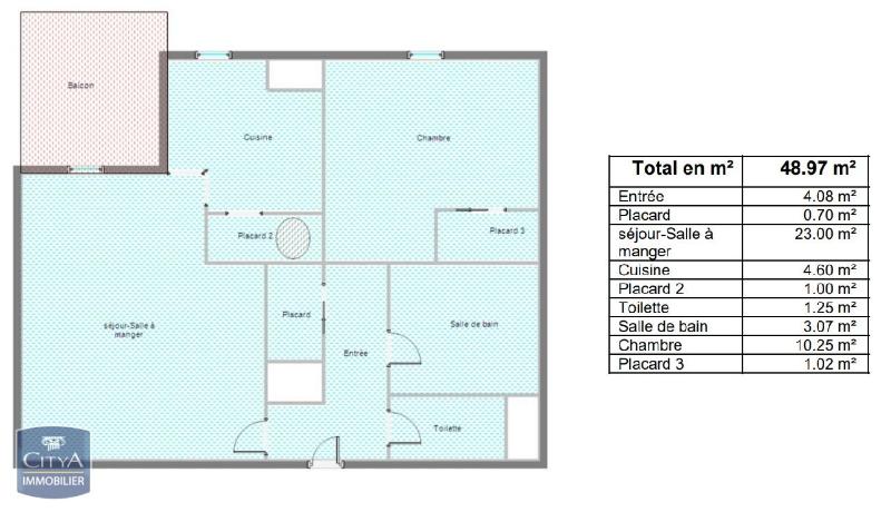 Appartement 2 pièces - 48m² - FISMES