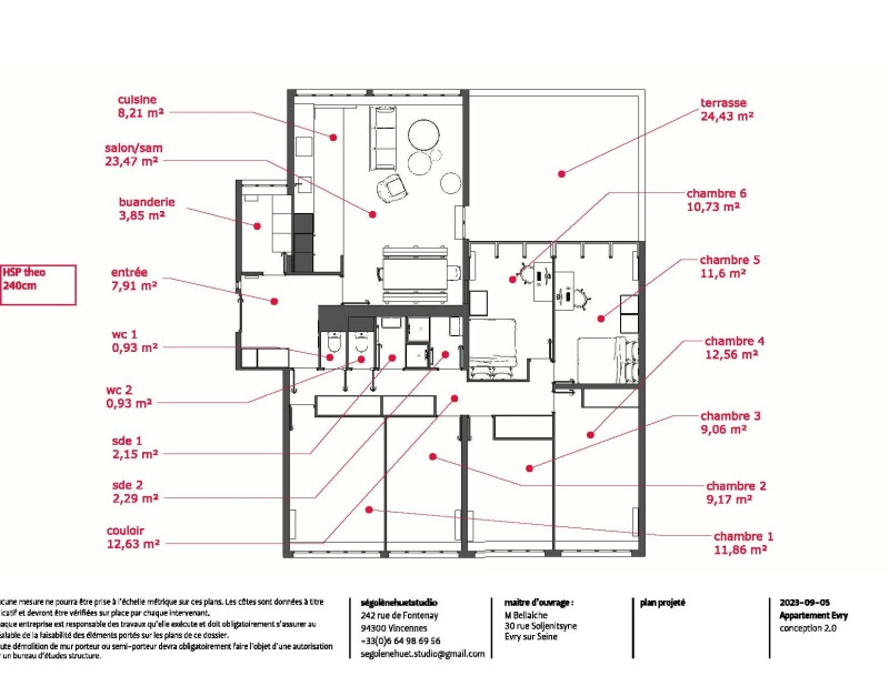 Appartement 7 pièces - 127m² - ÉVRY-COURCOURONNES