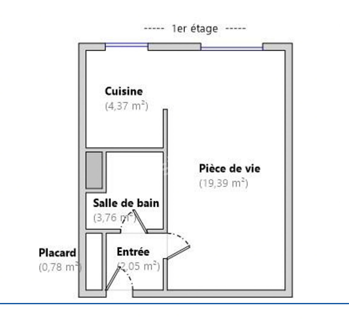 Appartement 1 pièce - 30m²