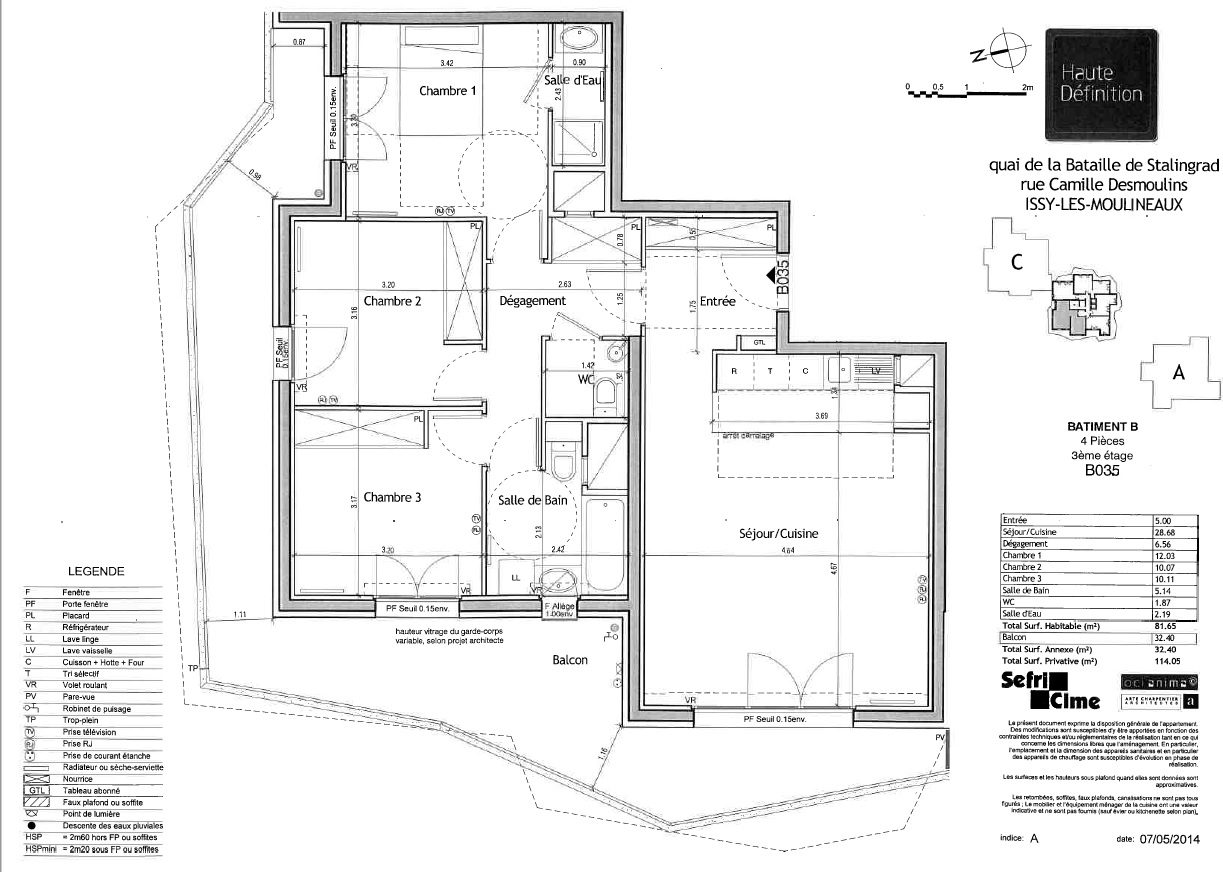 Appartement 4 pièces - 82m² - ISSY LES MOULINEAUX