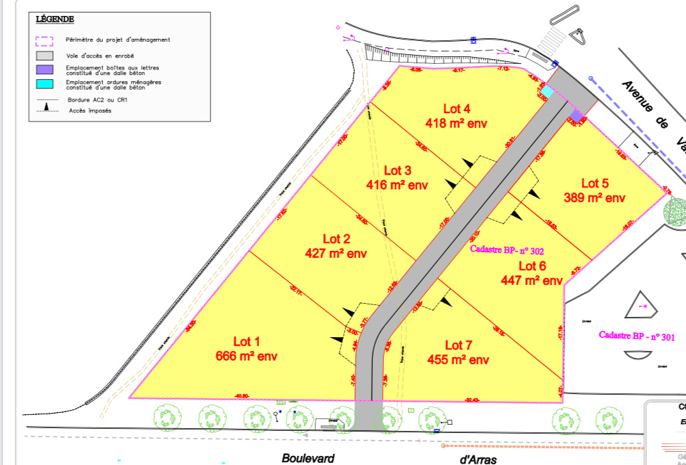 Terrain  - 447m² - ROANNE