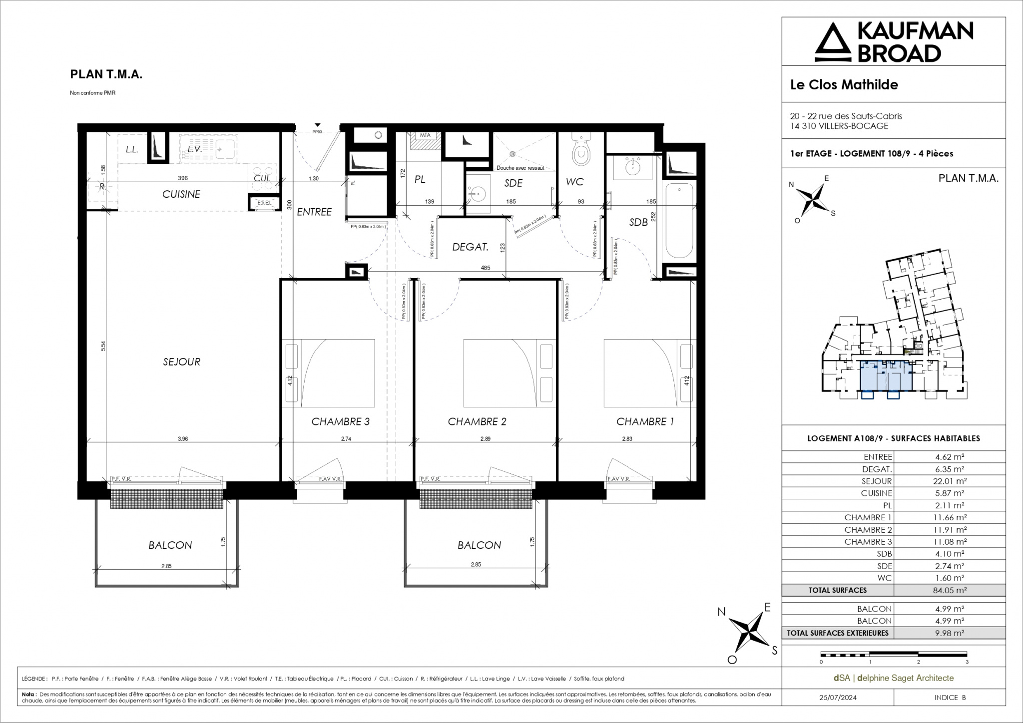 Appartement 4 pièces - 84m² - VILLERS BOCAGE