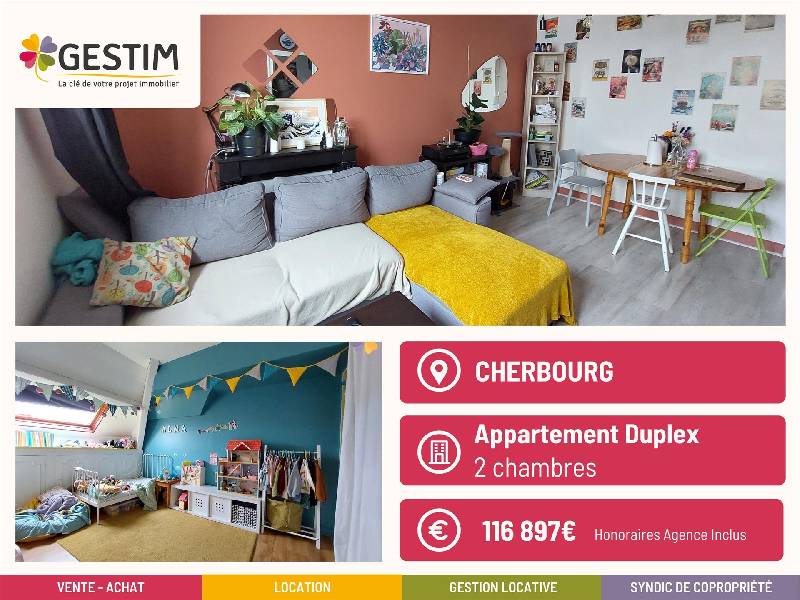 Appartement 4 pièces - 67m² - CHERBOURG-EN-COTENTIN