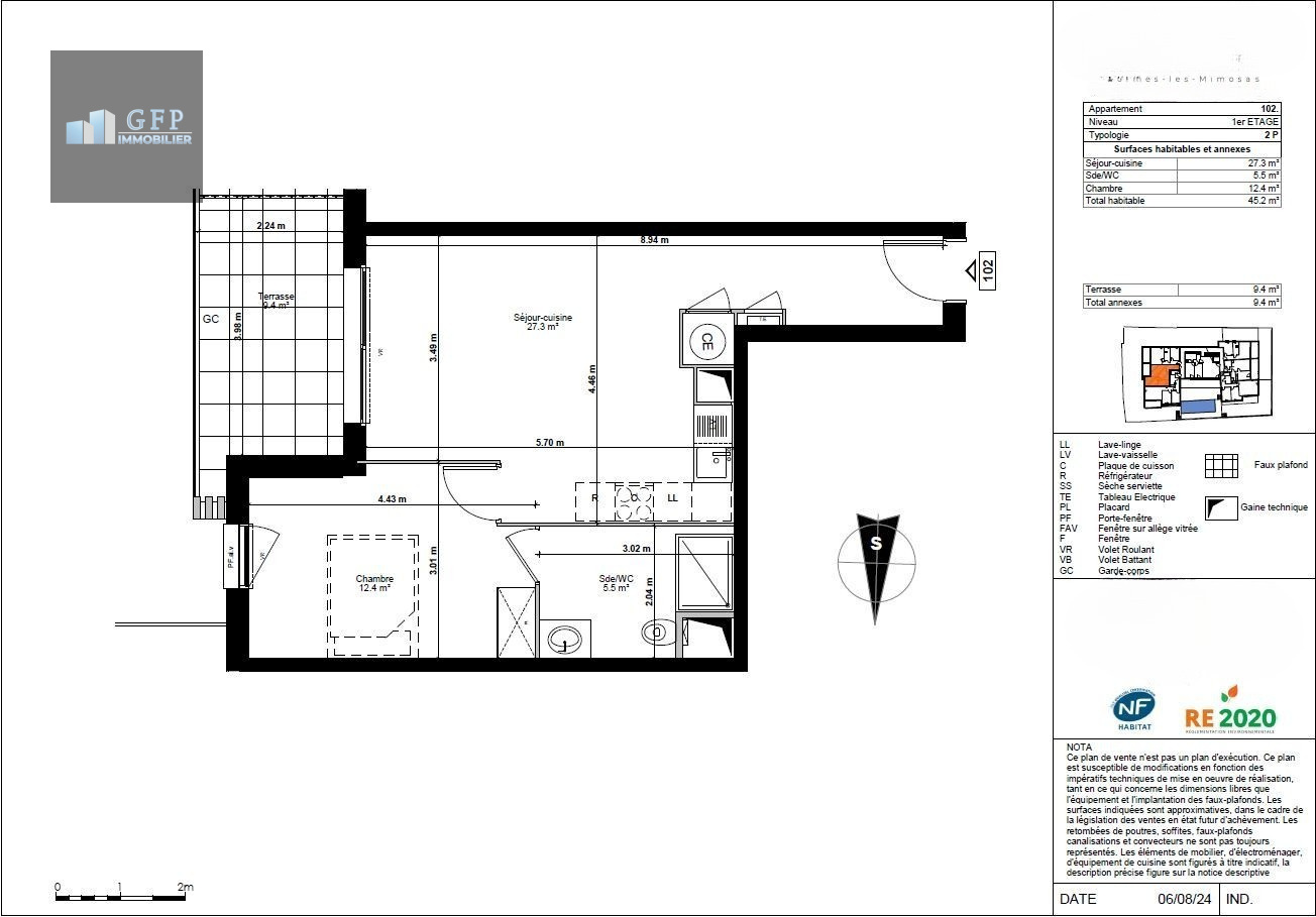 Appartement 2 pièces - 45m² - BORMES LES MIMOSAS