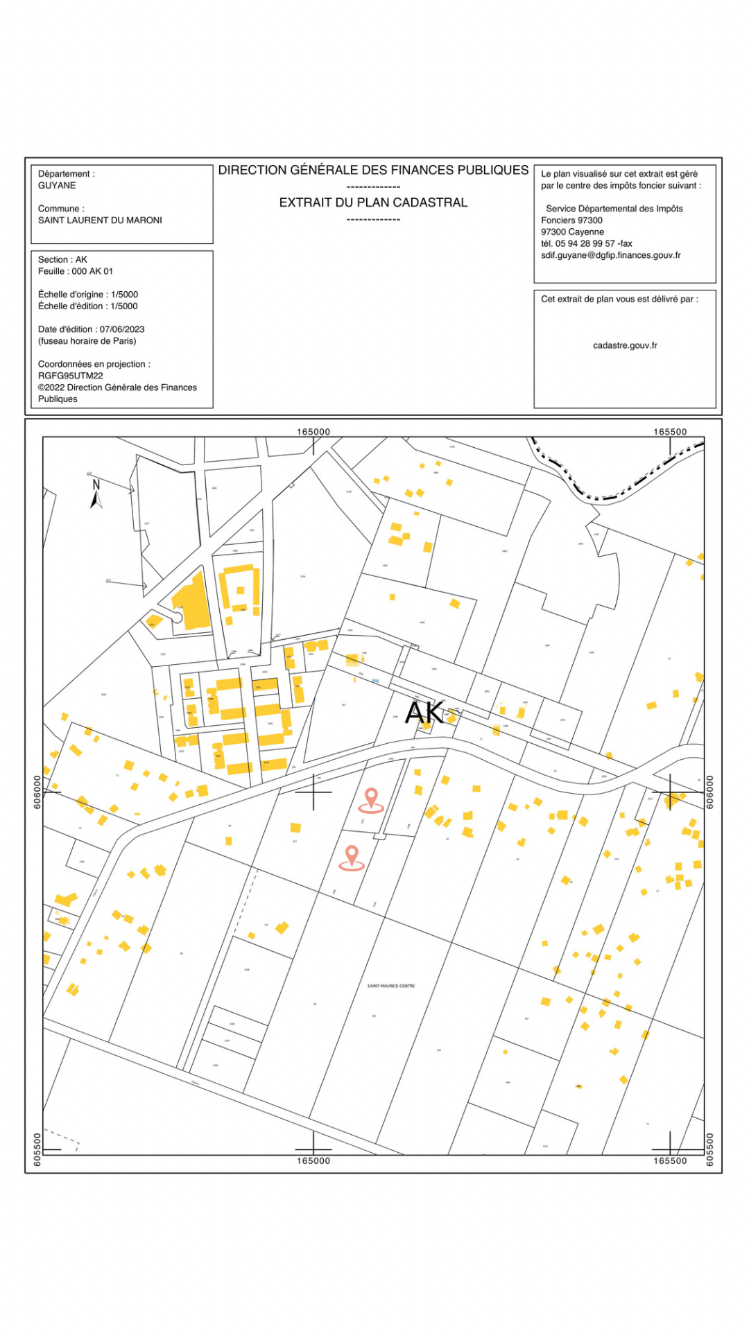 Terrain  - 12 690m² - ST LAURENT DU MARONI