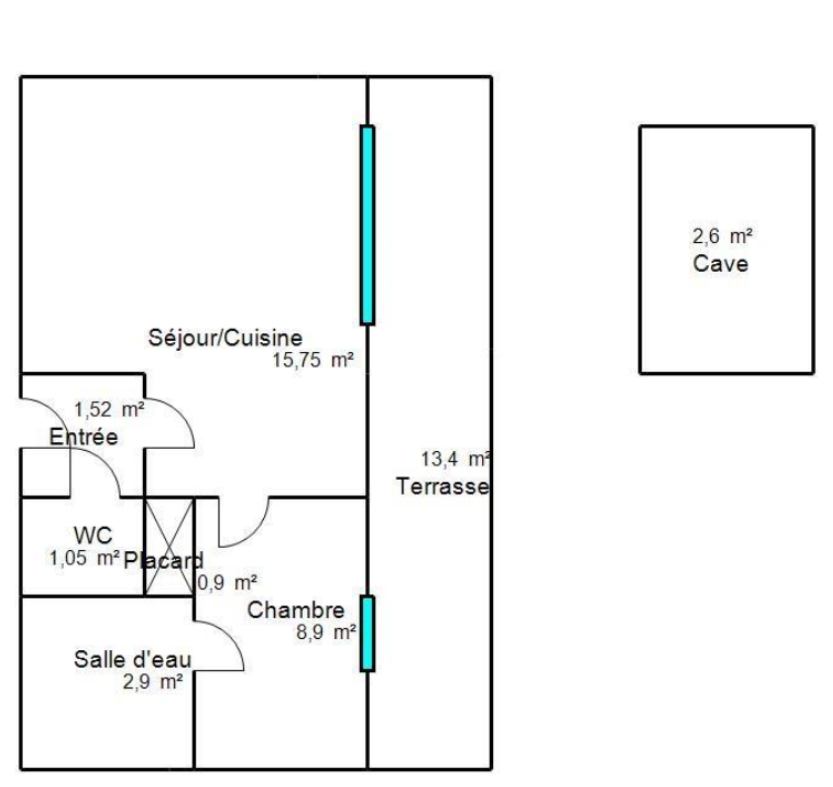 Appartement 1 pièce - 31m² - MANDELIEU LA NAPOULE