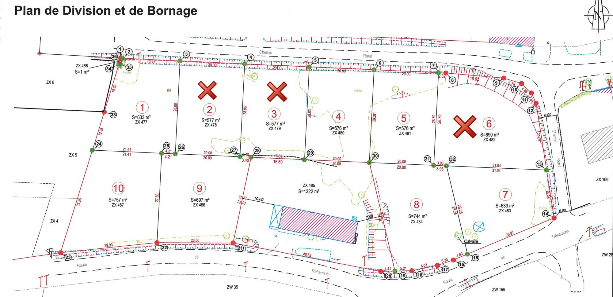 Terrain  - 576m² - ST GILDAS DES BOIS