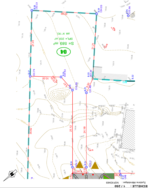 Terrain  - 589m²