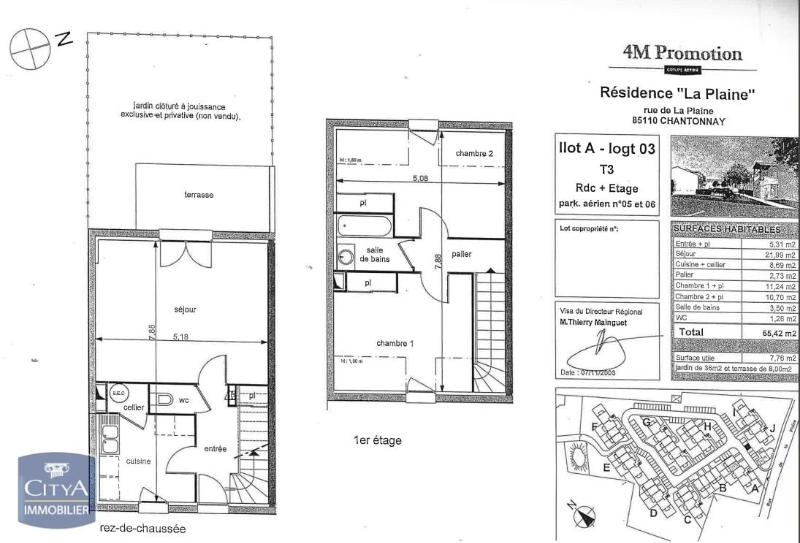 Appartement 3 pièces - 65m² - CHANTONNAY