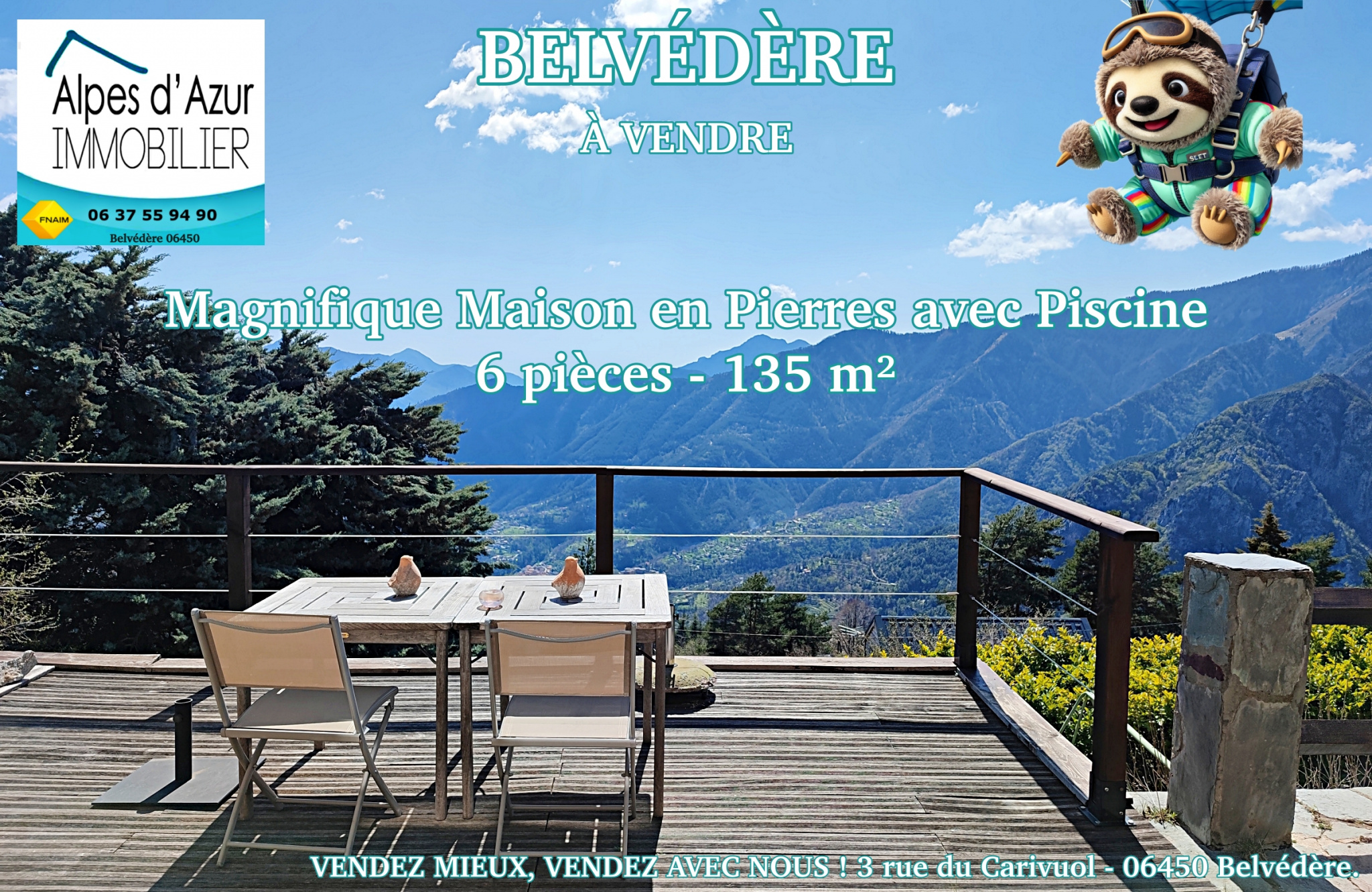 Maison 6 pièces - 135m² - BELVEDERE