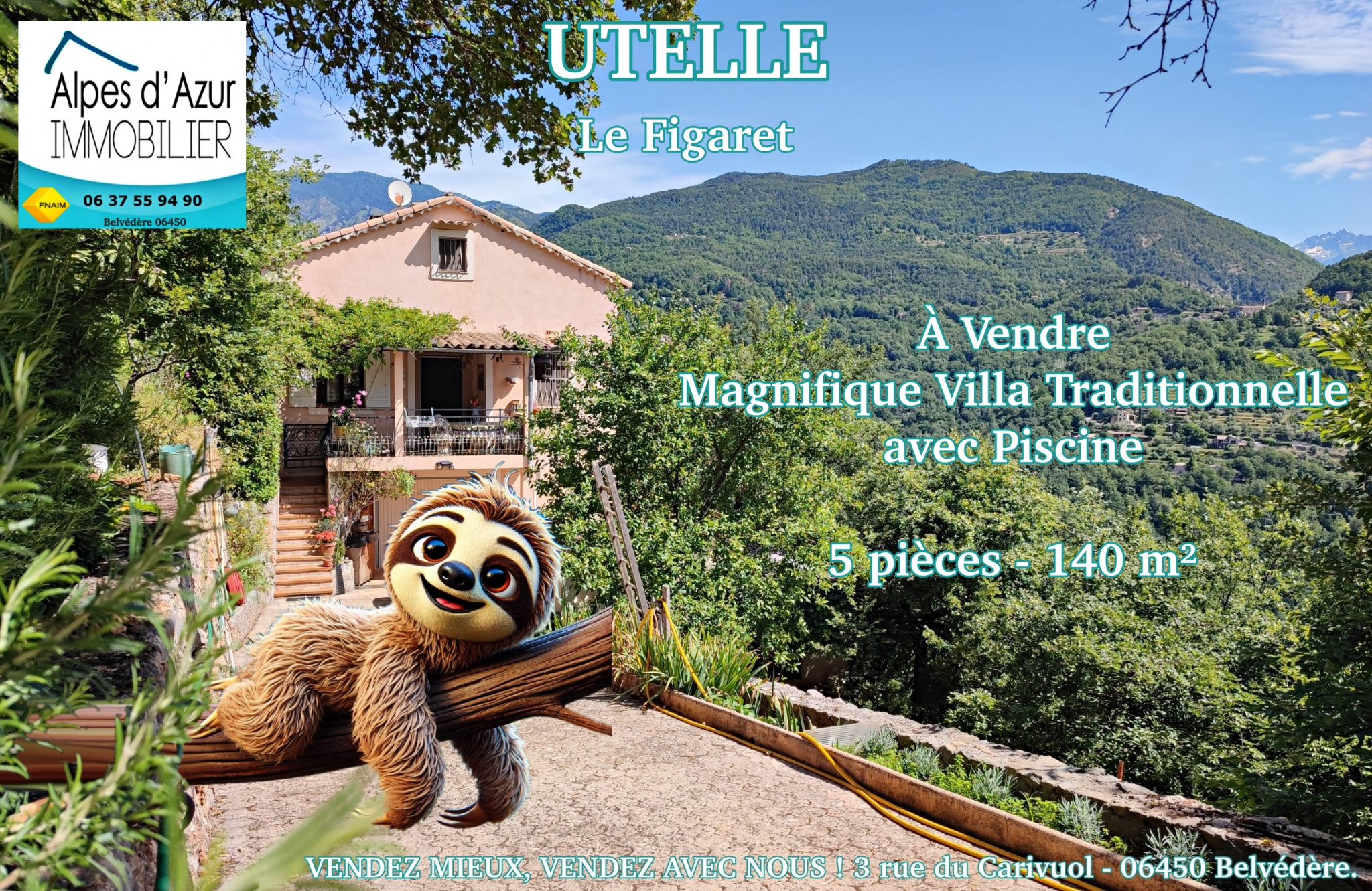 Maison 5 pièces - 140m² - UTELLE