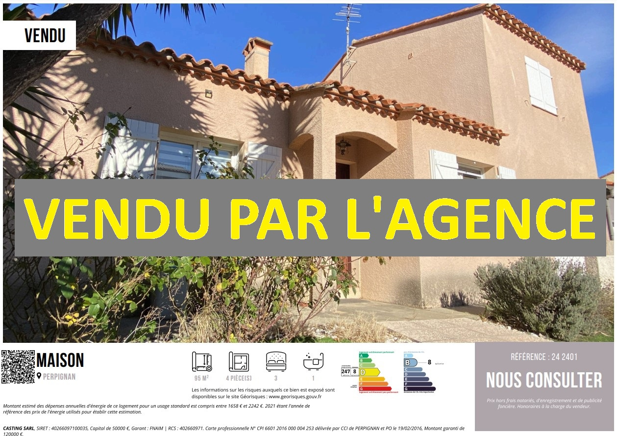 Maison 4 pièces - 95m² - PERPIGNAN