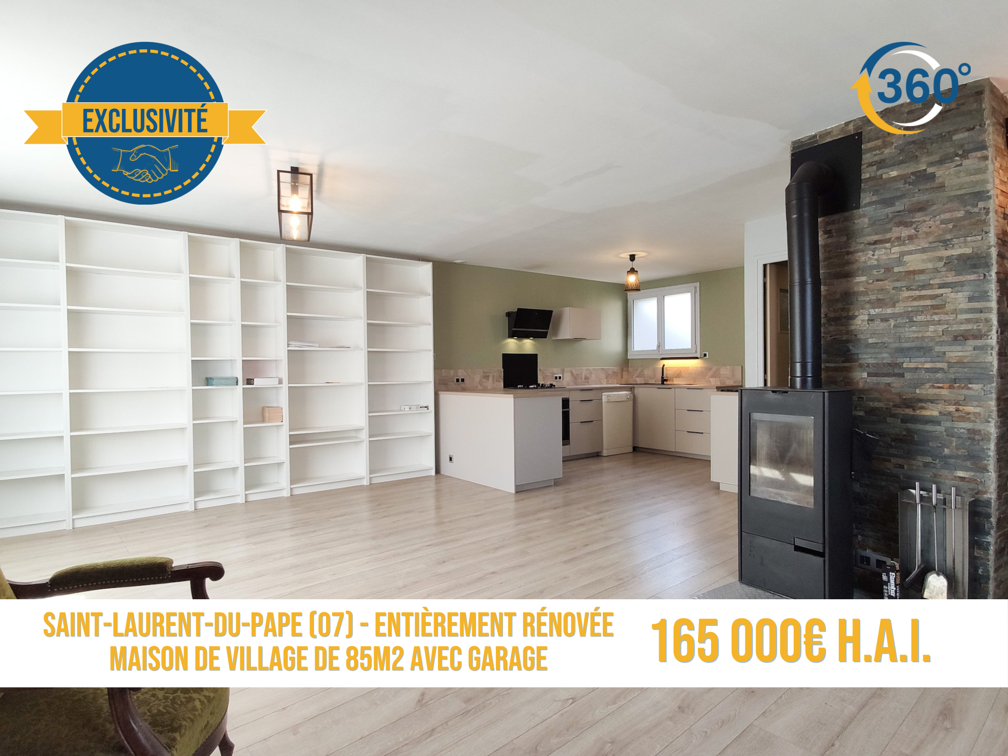 Maison 4 pièces - 85m² - ST LAURENT DU PAPE