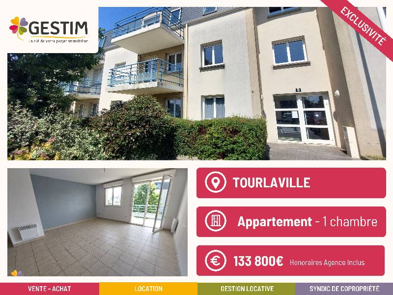 Appartement 2 pièces - 44m² - TOURLAVILLE